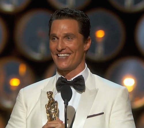 Entertainment : McConaughy Oscar’s Speech…